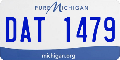 MI license plate DAT1479