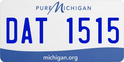 MI license plate DAT1515