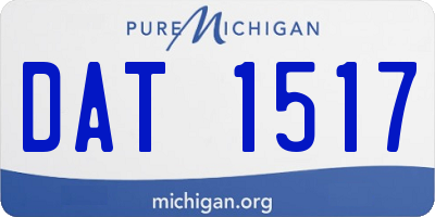 MI license plate DAT1517