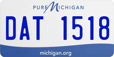 MI license plate DAT1518