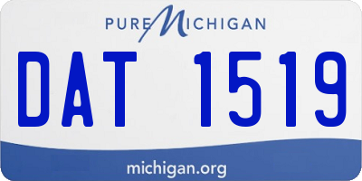 MI license plate DAT1519