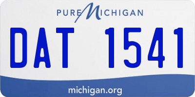 MI license plate DAT1541