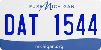 MI license plate DAT1544