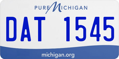 MI license plate DAT1545