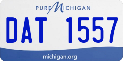 MI license plate DAT1557