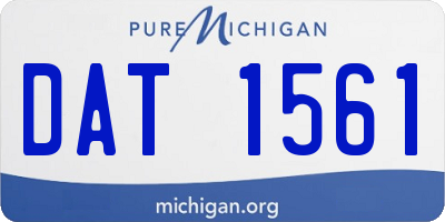 MI license plate DAT1561