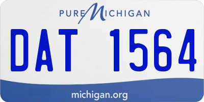 MI license plate DAT1564