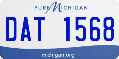 MI license plate DAT1568