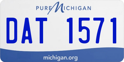 MI license plate DAT1571