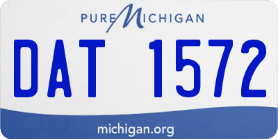 MI license plate DAT1572