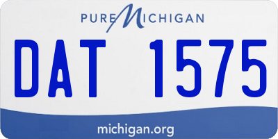 MI license plate DAT1575