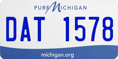 MI license plate DAT1578