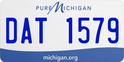 MI license plate DAT1579