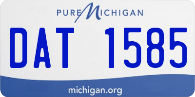 MI license plate DAT1585