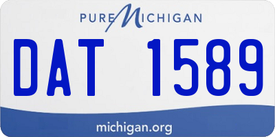 MI license plate DAT1589