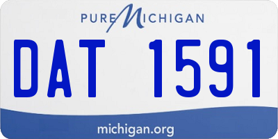 MI license plate DAT1591