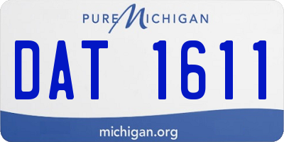MI license plate DAT1611