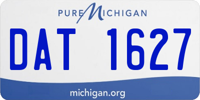MI license plate DAT1627