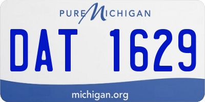MI license plate DAT1629
