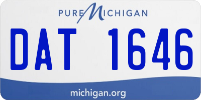 MI license plate DAT1646