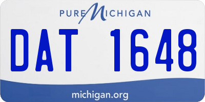 MI license plate DAT1648