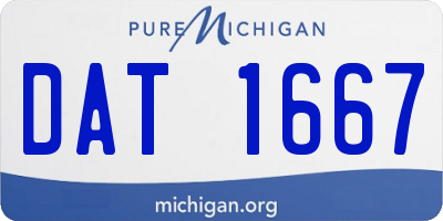 MI license plate DAT1667