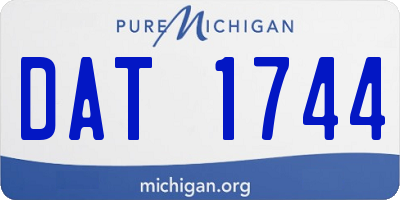 MI license plate DAT1744