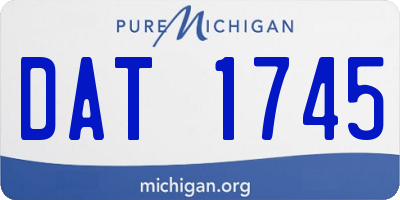 MI license plate DAT1745