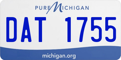 MI license plate DAT1755