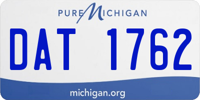 MI license plate DAT1762