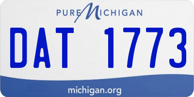 MI license plate DAT1773