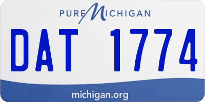 MI license plate DAT1774