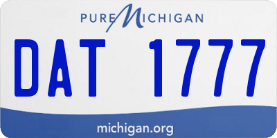 MI license plate DAT1777