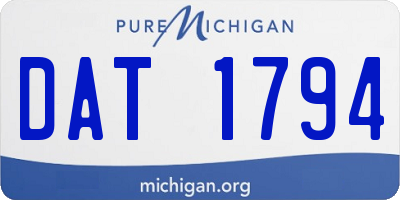MI license plate DAT1794