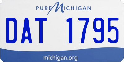 MI license plate DAT1795