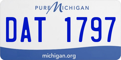 MI license plate DAT1797