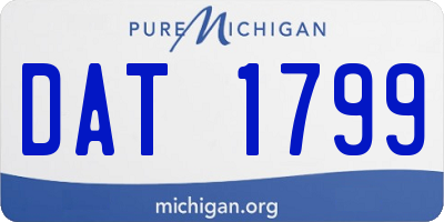 MI license plate DAT1799