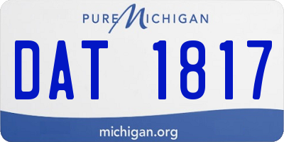 MI license plate DAT1817