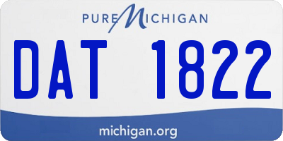 MI license plate DAT1822