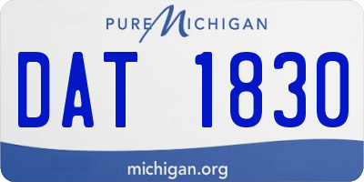 MI license plate DAT1830