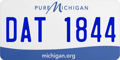 MI license plate DAT1844