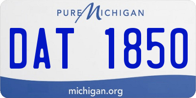MI license plate DAT1850
