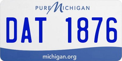 MI license plate DAT1876