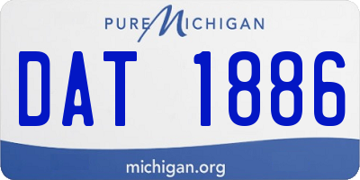 MI license plate DAT1886