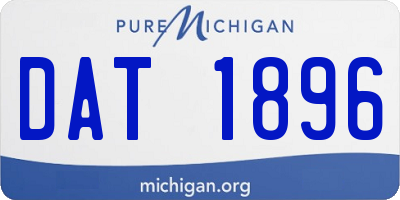 MI license plate DAT1896