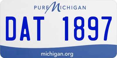 MI license plate DAT1897