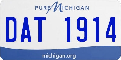 MI license plate DAT1914
