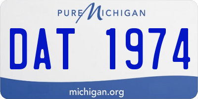 MI license plate DAT1974