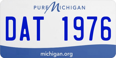 MI license plate DAT1976
