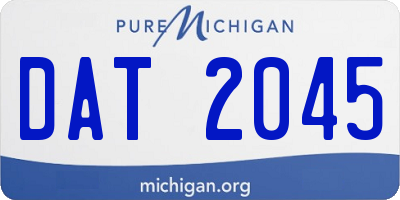 MI license plate DAT2045